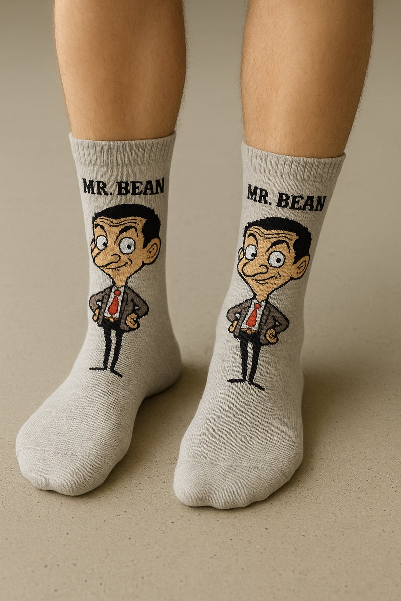 Kunst sokken - I like Socks - Mr. Bean Sokken – Breng Humor naar je Voeten! + Bundelactie met verrassingsdesign