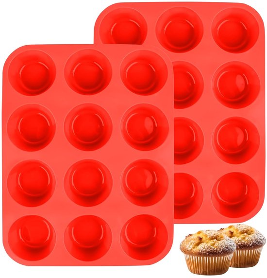 6 individuele silicone muffinvormen | Carrefour België