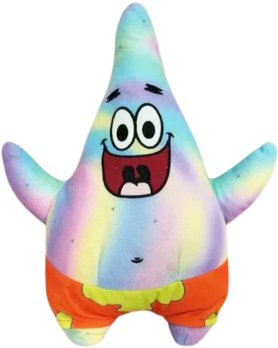 Patrick - Spongebob Squarepants Tie-Dye Pluche Knuffel 20 cm - Speelgoed Knuffels voor Kinderen Jongens Meisjes - Patrick Ster, Gerrit de Slak, Octo, Spongebob, Meneer Krabs