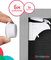Milabubs Kinderslot Kastjes Magneet Set van 6 - Kastbeveiliging voor Kinderen - met Uitschakelfunctie
