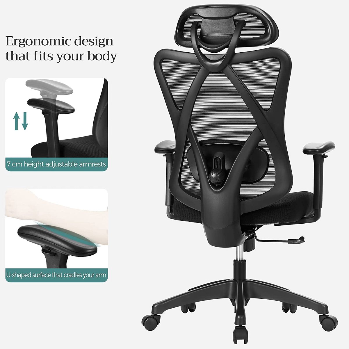 Hoppa! - Bureaustoel - Ergonomisch, met verstelbare lenden thumbnail 6