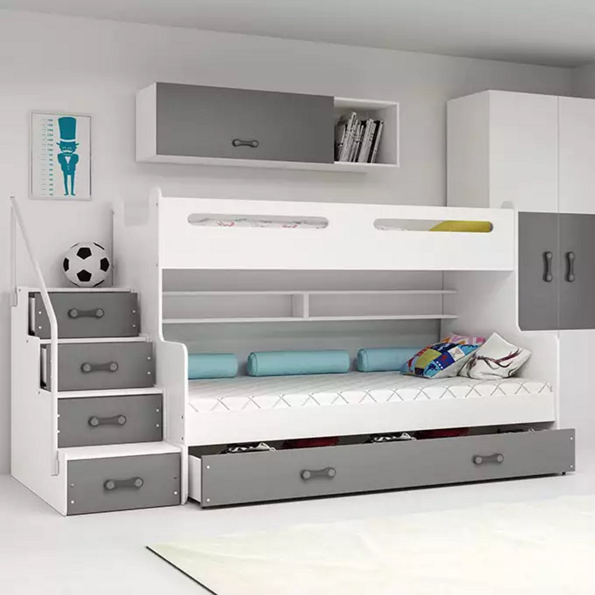 BMS MAX 3 - Bunk Bed - 120x200 - Jeugd - Grafiet