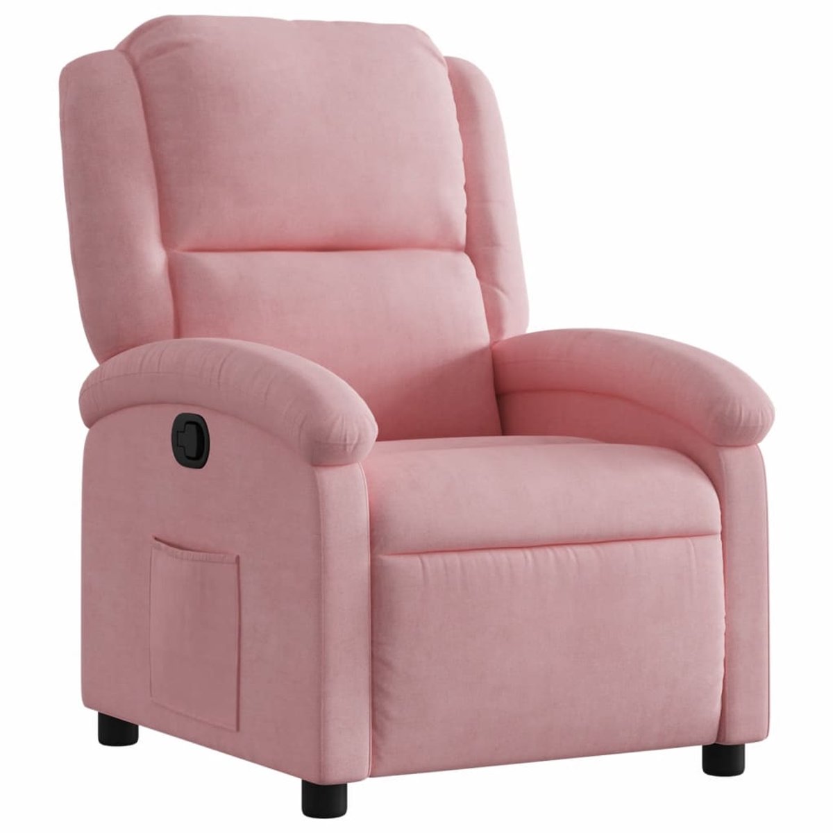 vidaXL Fauteuil - verstelbaar - fluweel - roze