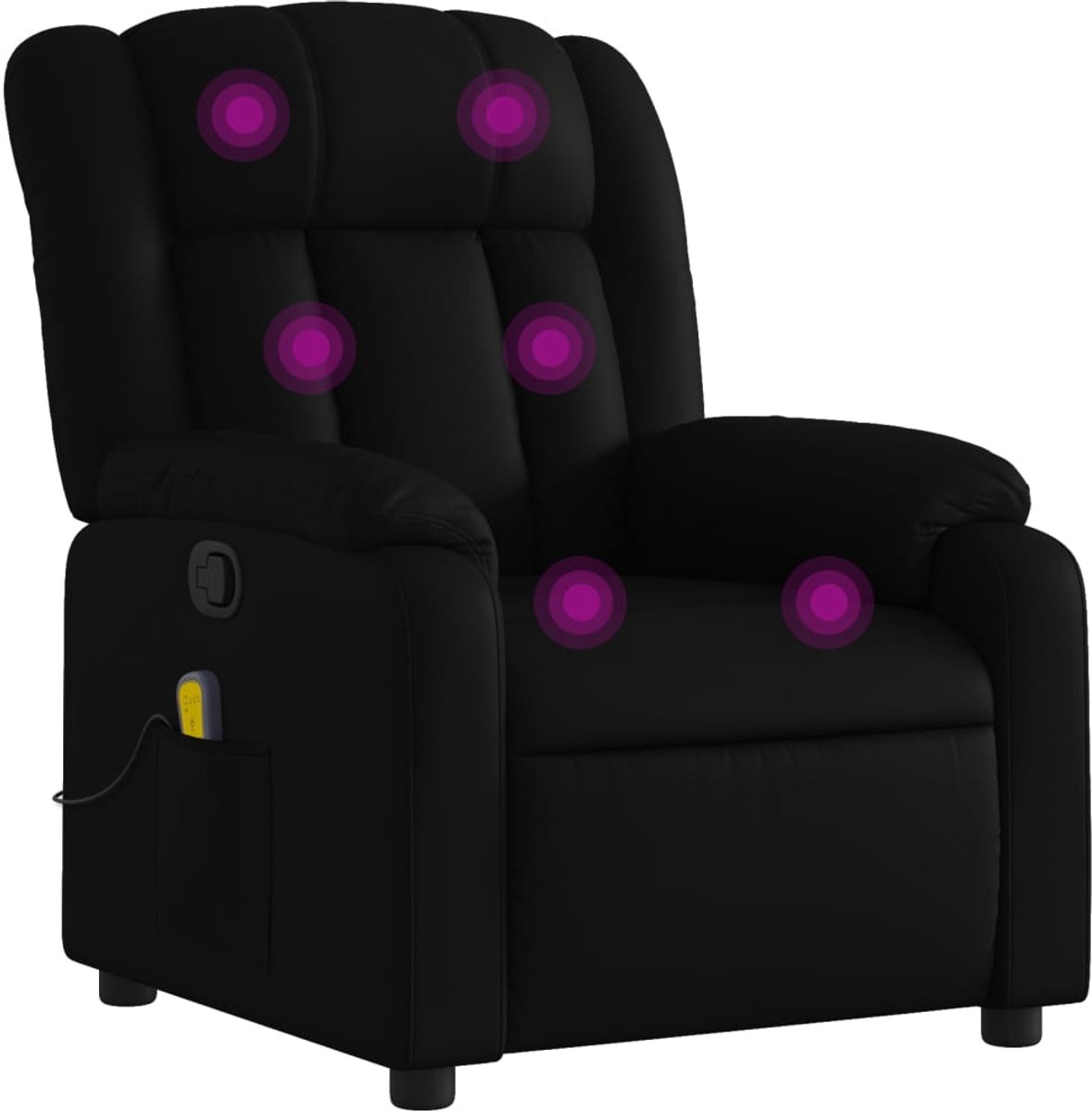 vidaXL Massagestoel - van - zwart - kunstleer