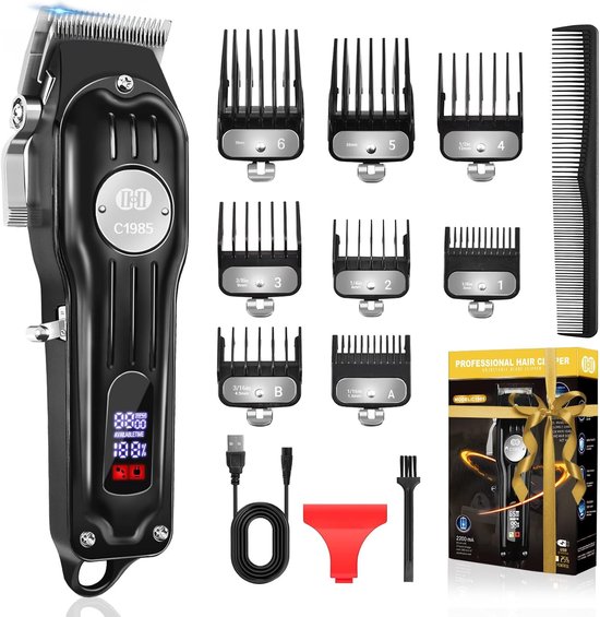 Nuvado Vacuüm Tondeuse Hoofdhaar- Zwart- Trimmer- Sterke Motor Ingebouwde Afzuiging Voor Snor Baard Gezichtshaar Precisie Trimmer Waterdicht Lange Batterij Duur Schoonmaken Onder De Douche