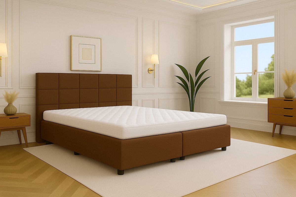 Boxspring FD Boxspring Bed met Opbergruimte Modena 160x200 cm Lichtgroen Luxe Pocketvering Matras Stof