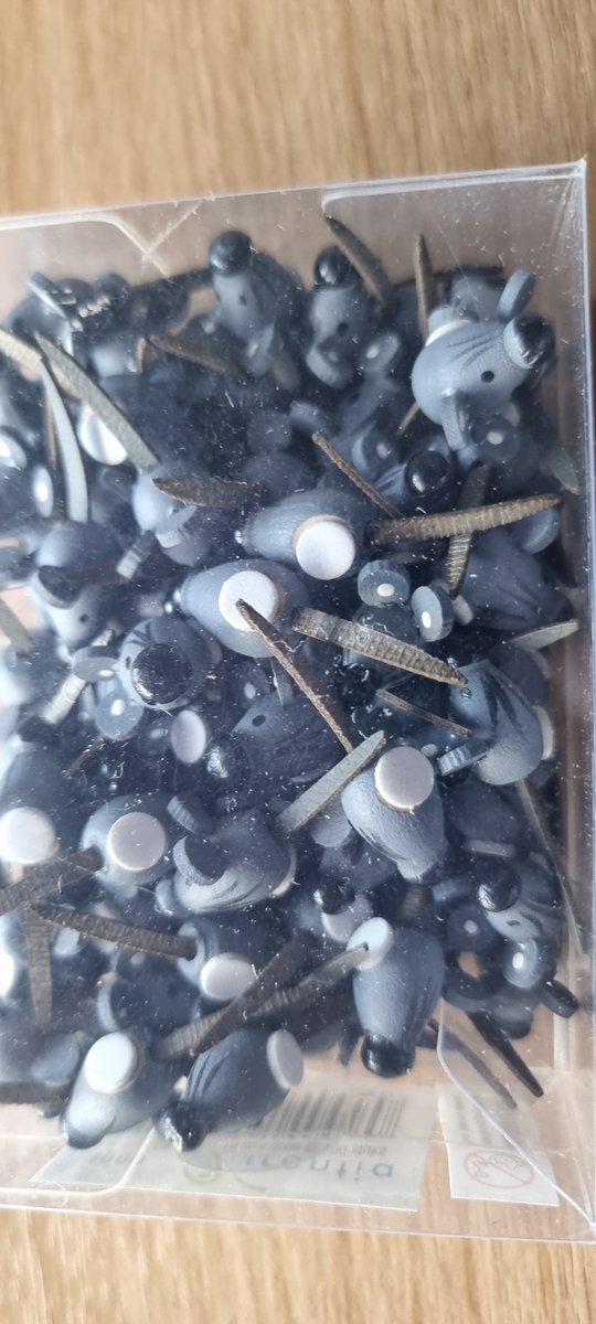 100x grijs muisje met plakker