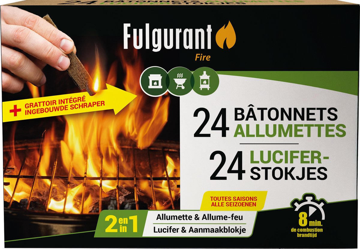 Fulgurant - Luciferstick - Geurloos, gemakkelijk, praktisch - 24 Sticks/stuks