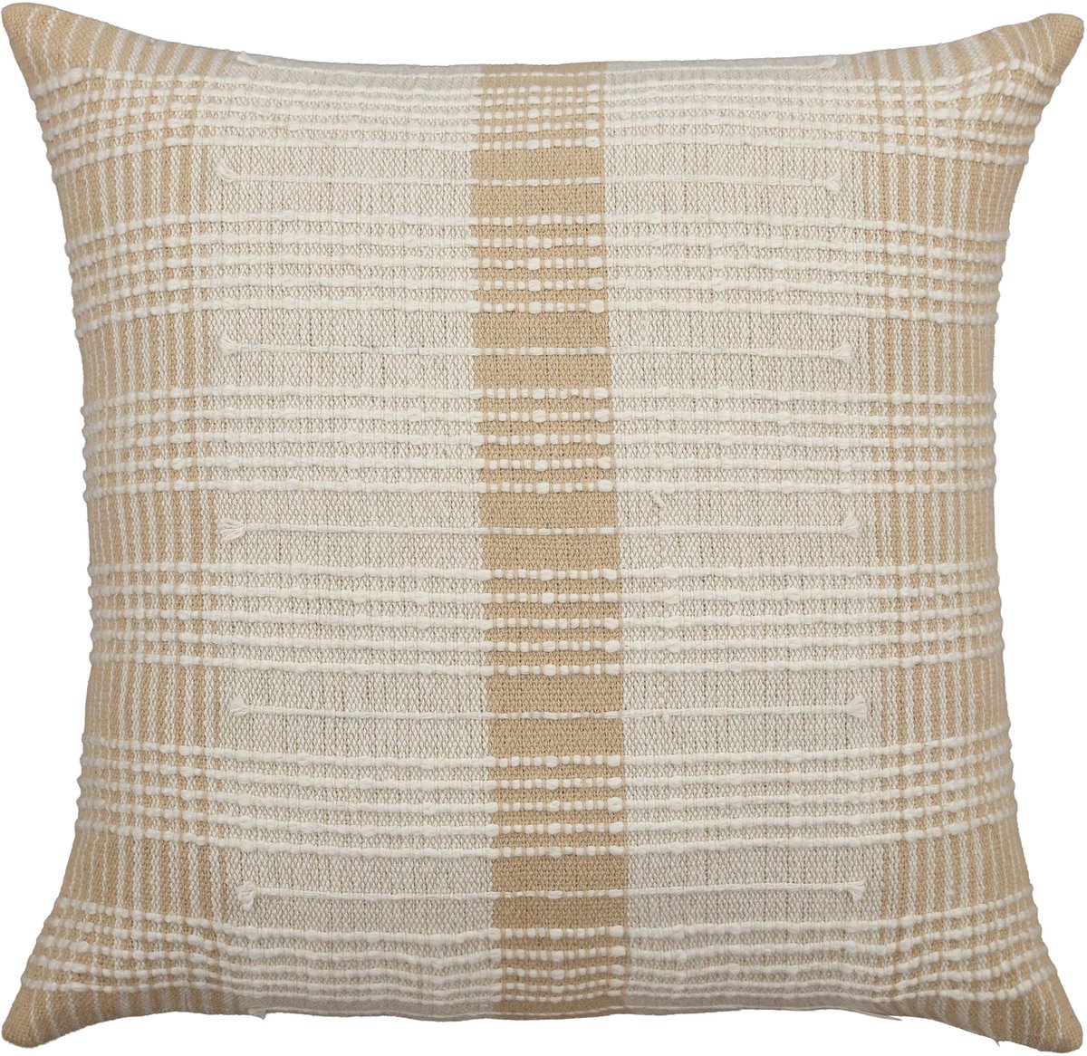 Urbane Hide | Kussenhoezen | Kussenhoes | Kussenhoesjes | Sierkussen | 50x50 cm | Elegante Geweven | Katoen | Beige | Zonder binnenkussen