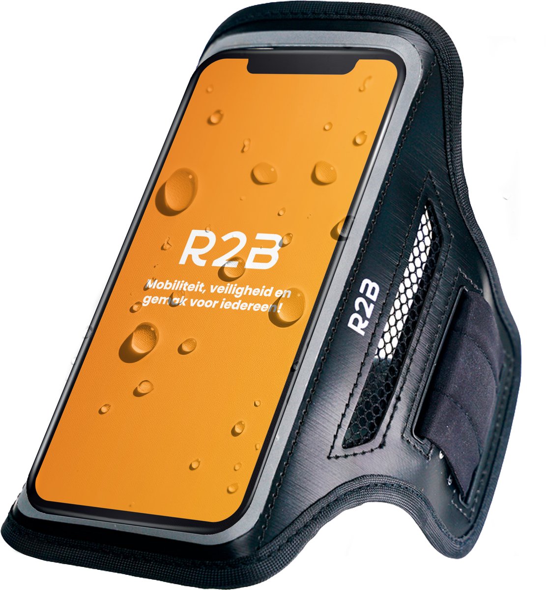 R2B Hardloop Telefoonhouder t/m 6 inch - Waterdicht - Reflecterend - Sportband - Sportarmband Telefoon - Hardloop Armband Telefoon - Smartphone Houder