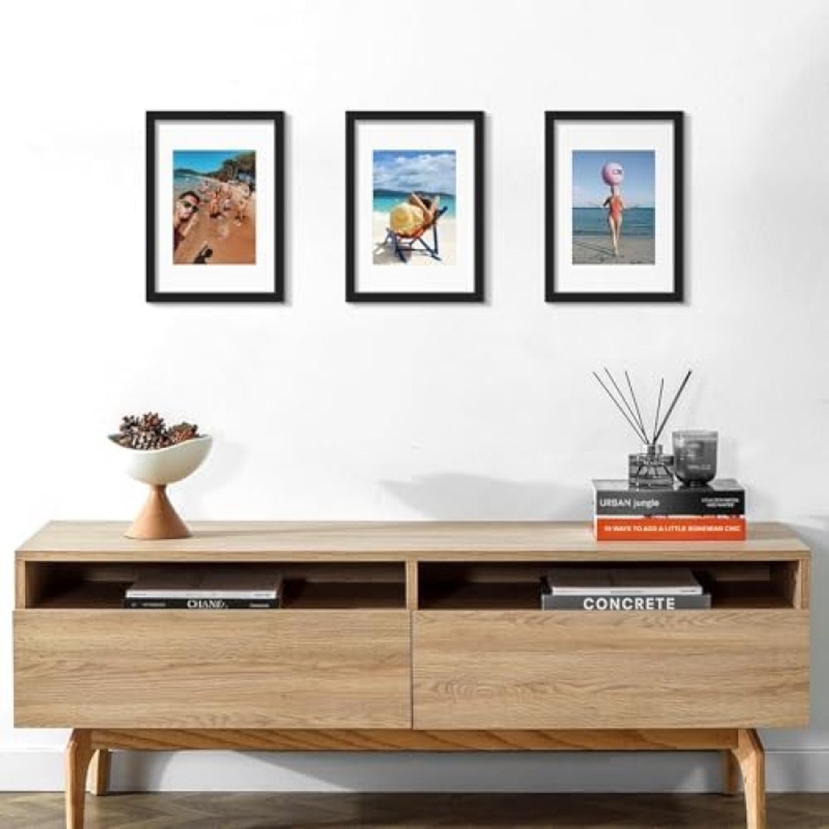 PromoHome A3 Fotolijst Set - 3-delige Zwarte Wandlijsten voor A3 Formaat