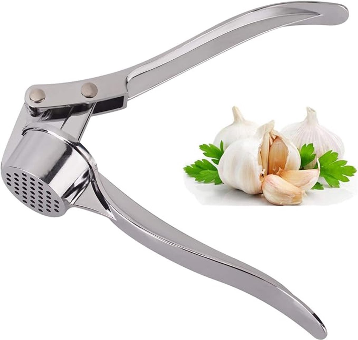 Extra grote knoflookpers, handmatig trekkend, zinklegering en roestvrij staal, medium
