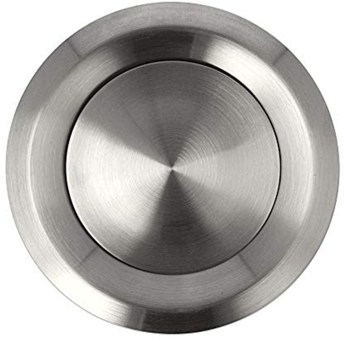 Afvoerventiel en toevoerventiel roestvrij staal mat geborsteld 120mm
