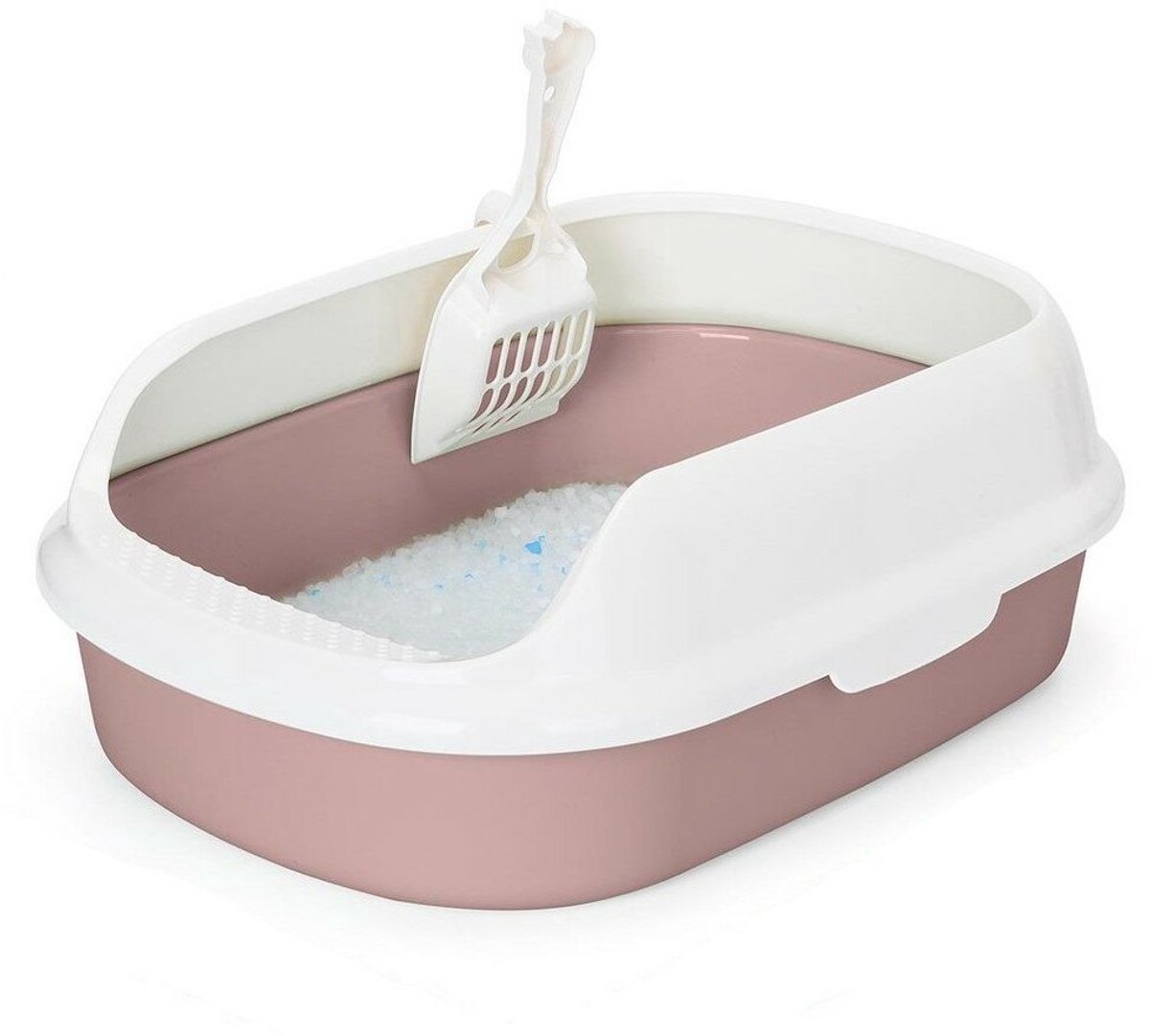 Nobleza Kattenbak open - Kattentoilet - Maat M - L48xB35xH18 cm - Open kattenbak met schepje - Bruin van Nobleza