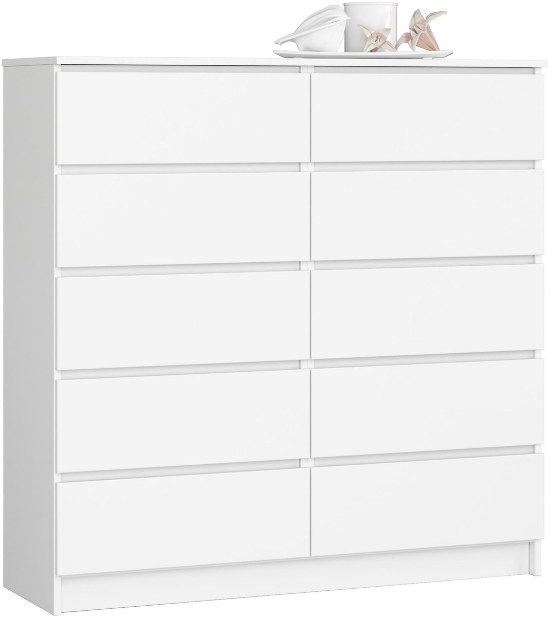 Akord Ladekast K120 met 10 Lades / AKORD Furniture Factory / Wit / 120 x 121 x 40 cm