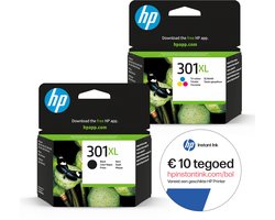 HP 301XL - Inktcartridge - Origineel - Hoge capaciteit - Kleur XL & Zwart XL + Instant Ink tegoed