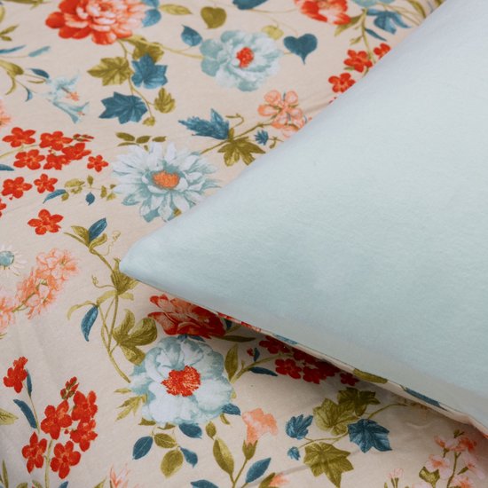 Luxueuze Terschellinger Flanellen Winter Dekbedovertrekset - Veldbloemen Vintage - Voor Ultiem Comfort en Warme Nachten - 240x200/220 cm van Merkloos — afbeelding 4