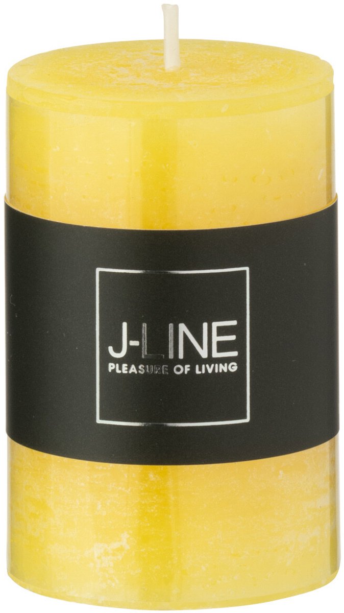 J-Line kaars Cilinder - geel - small - 18U