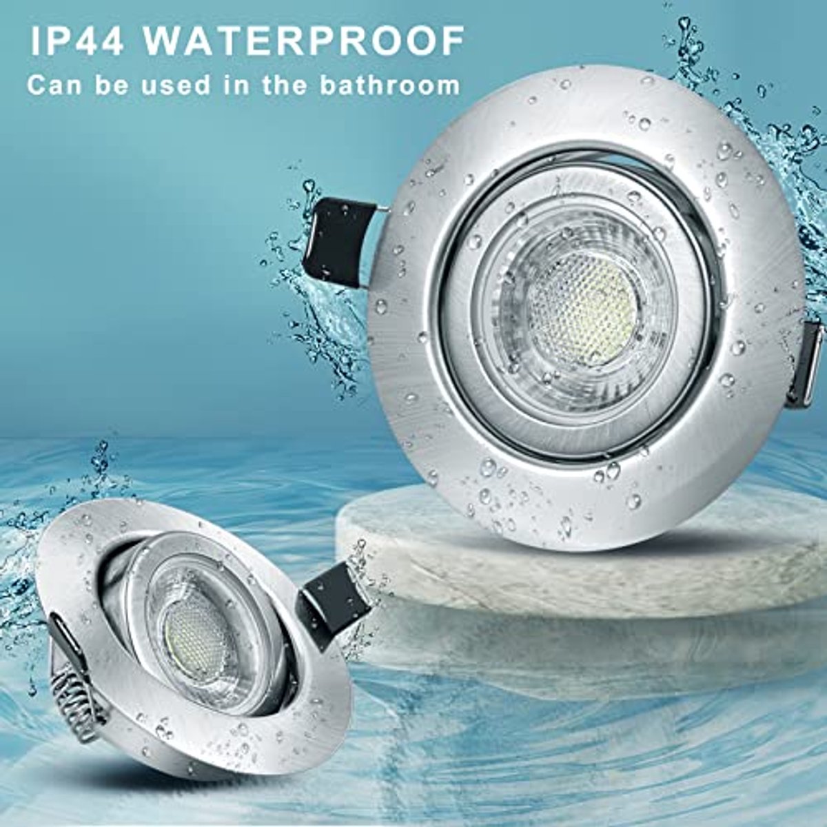 Inbouwspots LED 3 Stappen Dimbaar 7W Draaibare Ronde Plafondspots Badkamer IP44 6000K
