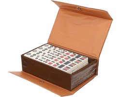 Mahjong Mini Mahjong Game - Traditioneel Chinees Mah Jong Set - 144 Mahjong Speelstenen voor Vrijetijd, Reizen, Feest, Familie Spellen