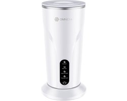 Omniexa Elektrische Melkopschuimer- 300ml – 4-in-1 Draadloos & Stil – Warm & Koud Melkopschuim – Luxe Barista Melkopschuimer met Warmhoudfunctie - Wit