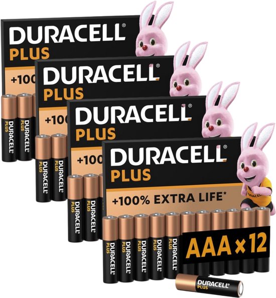 Duracell batterijen AAA - alkaline batterijen - 1,5V, LR03 - 48 stuks