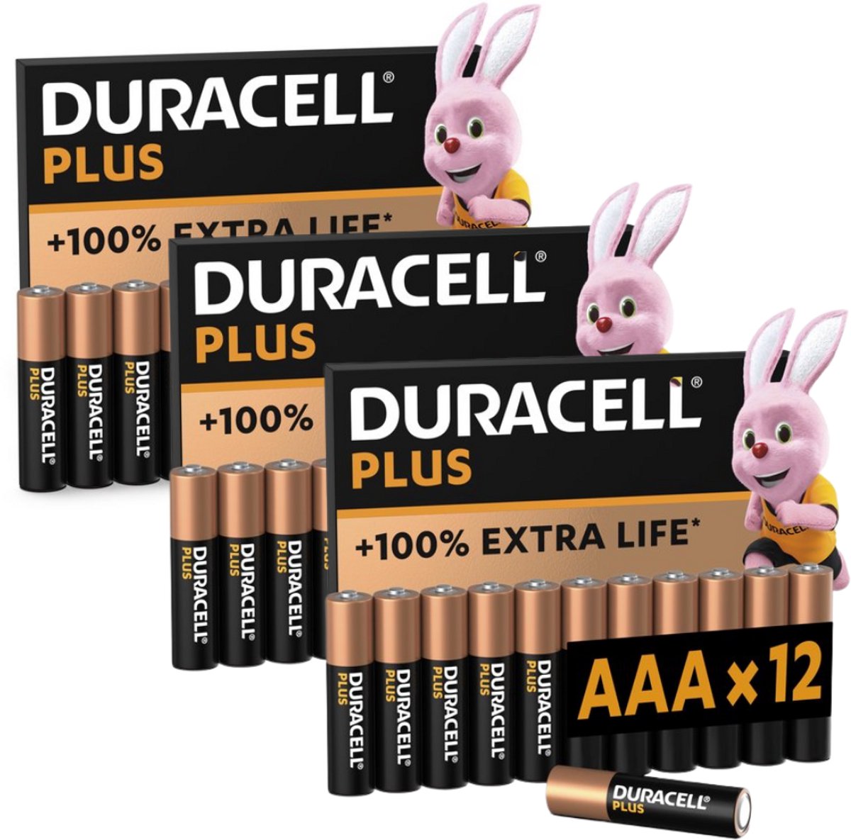 Duracell batterijen AAA - alkaline batterijen - 1,5V, LR03 - 36 stuks