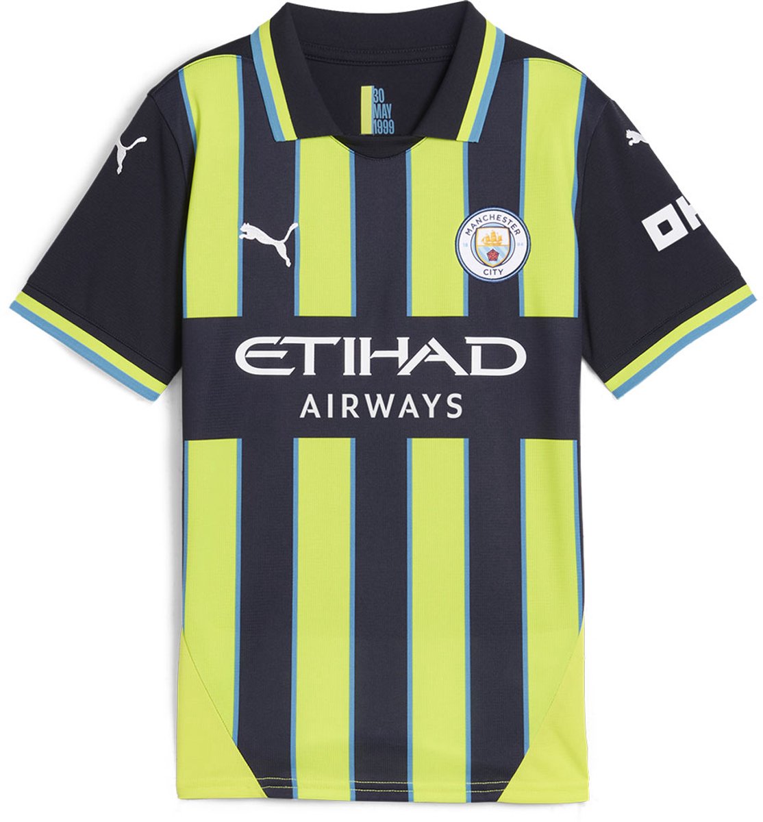 Puma Manchester City Fc 24/25 Weg Korte Mouw T-shirt Junior 9-10 Years Kinderen Marineblauw