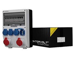 Stroomverdeler 2 x 16 A 4 x 230 V voor Bouwstroom