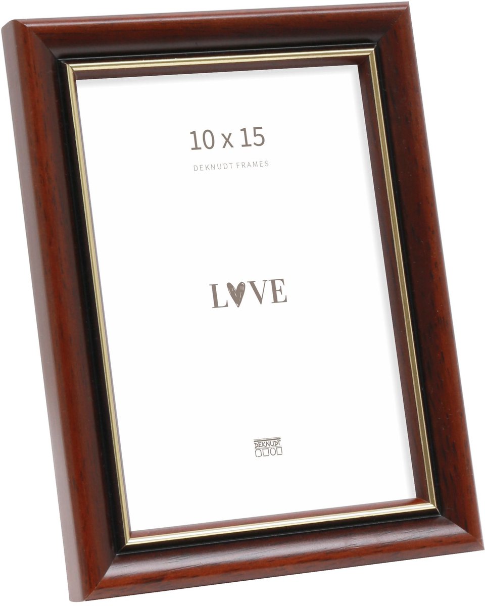 Deknudt Frames fotolijst S407H2 - bruin - biesje - hout - foto 10x15
