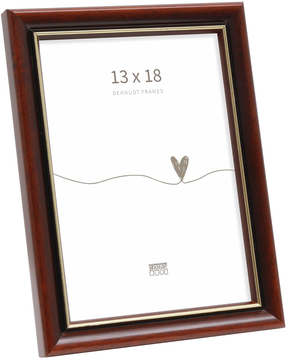 Deknudt Frames fotolijst S407H2 - bruin - biesje - hout - foto 13x18