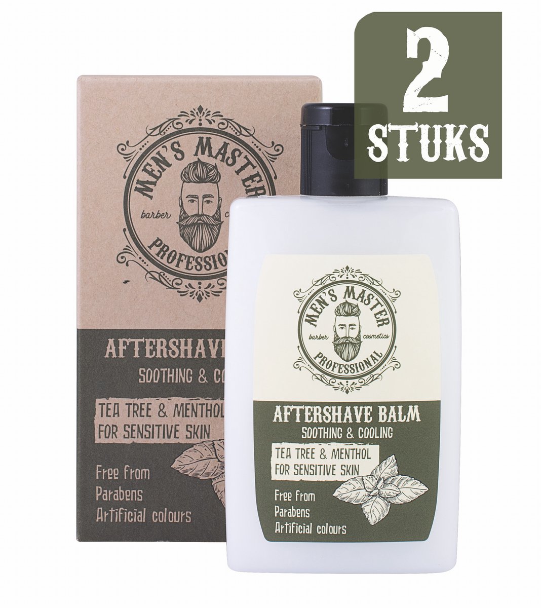 Men’s Master Aftershave Balm Voordeelverpakking – Aftershave Mannen – Kalmerende & Hydraterende Scheer Balsem – 2 x 120ml