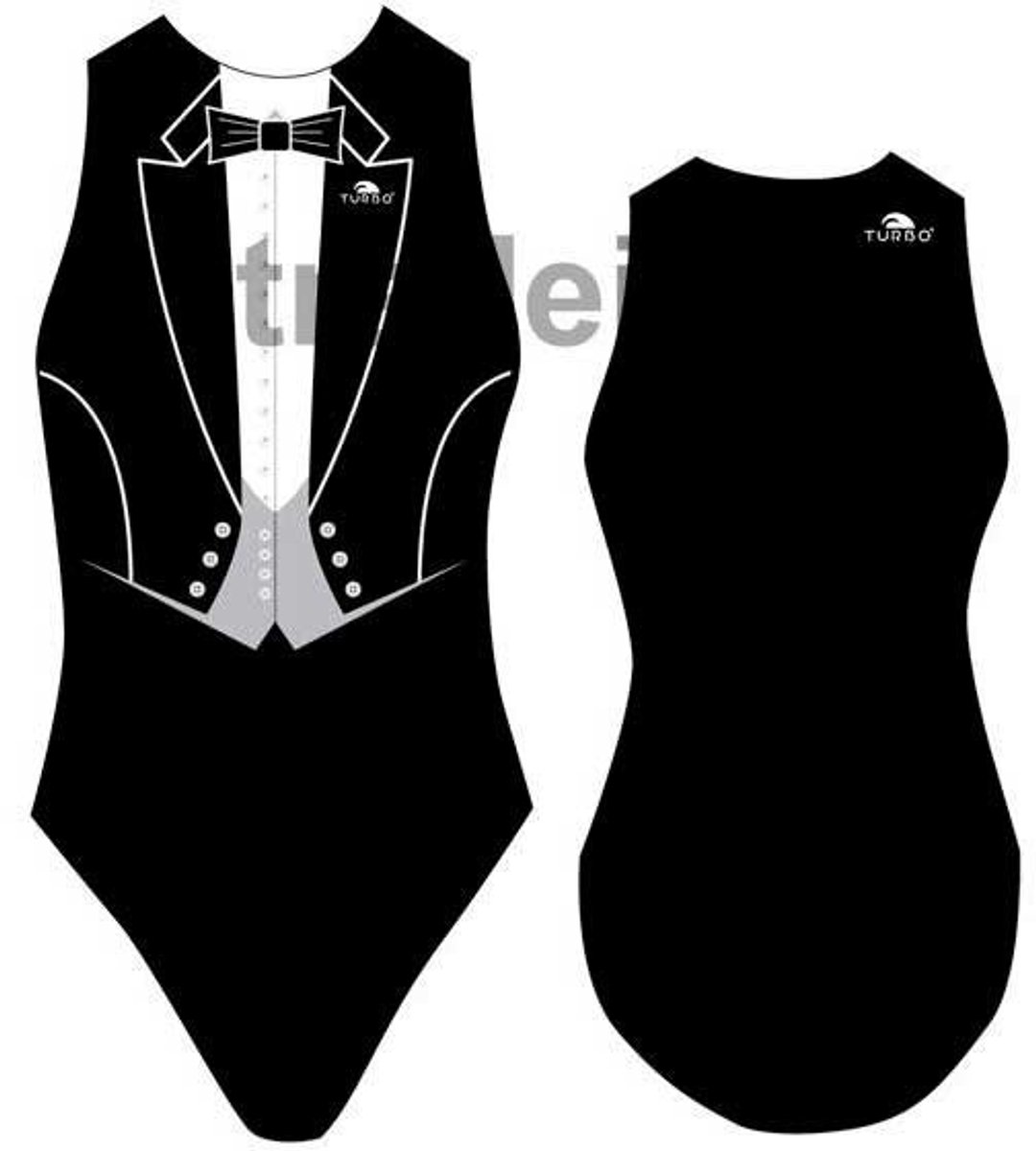Turbo Smoking Zwemkleding Zwart L Vrouw Black / White