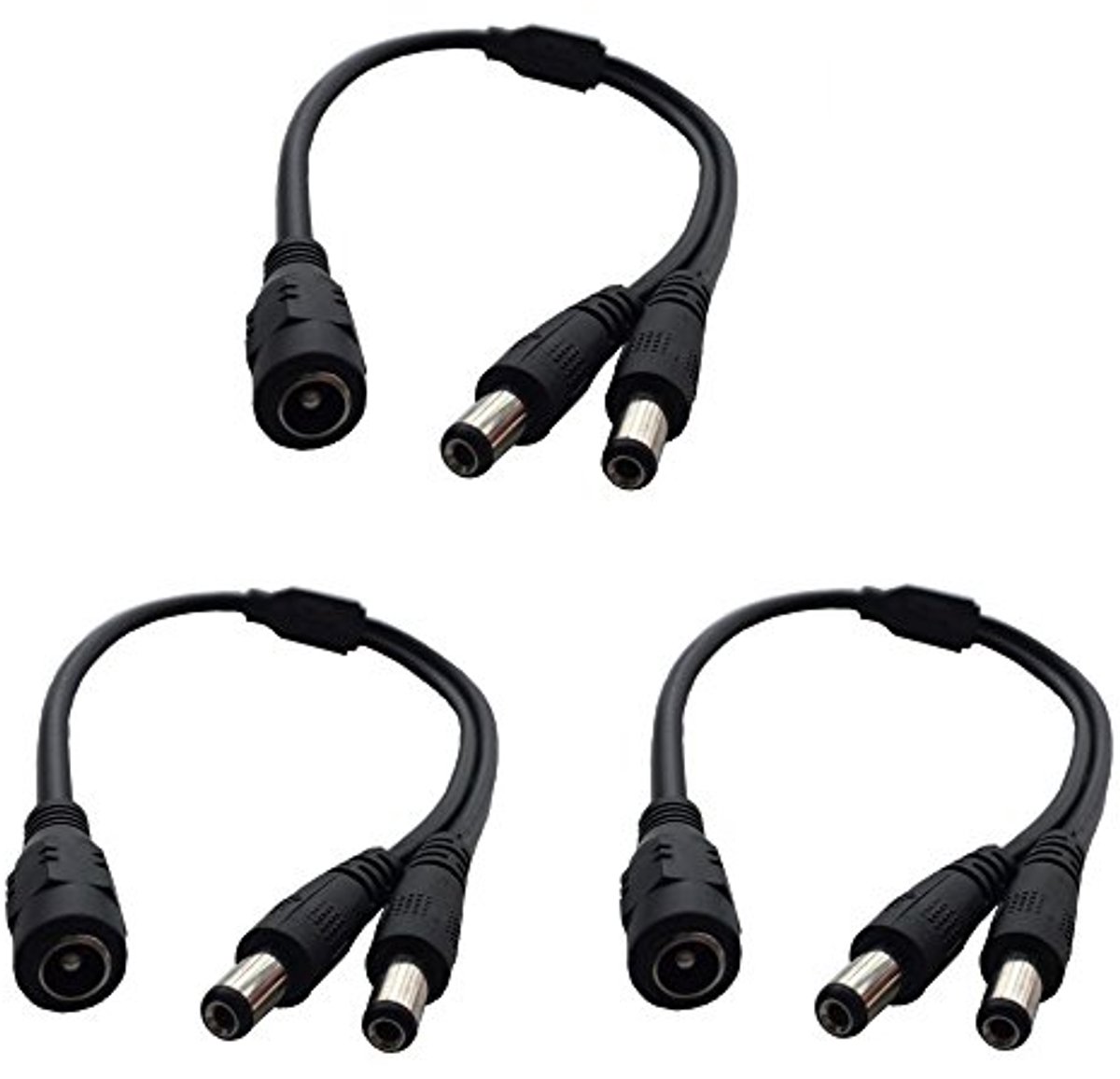 DC 12V Kabelsplitter 5,5 x 2,1 mm - Y-kabel met 3 Stuks