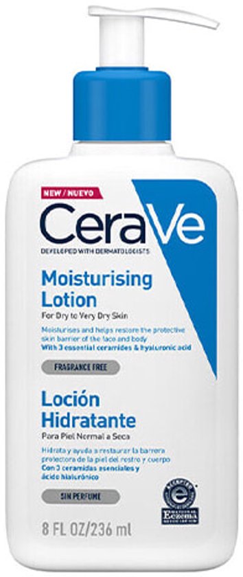 CeraVe Hydraterende melk - voor de droge tot zeer droge huid - met 3 essentiële ceramiden en hyaluronzuur - 473ml