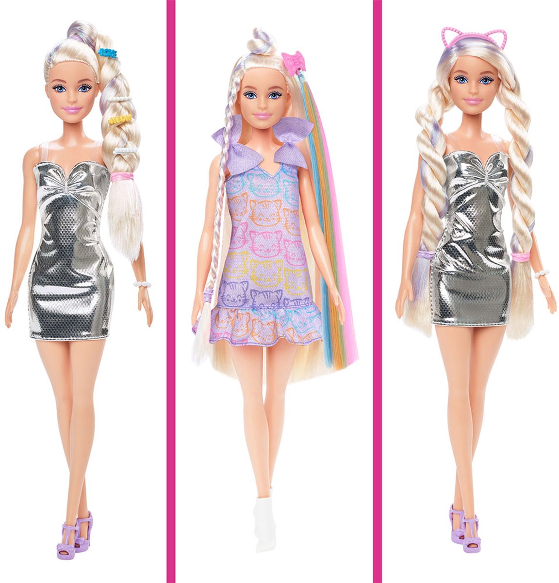 Barbie Fun & Fancy Pop - Blonde Modepop met Extra Lang Haar en 2 Looks — afbeelding 8