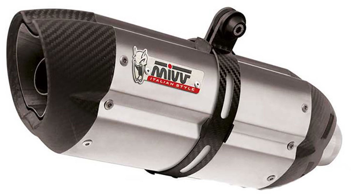 Mivv Suono Ducati Monster 821 2014-17 D.030.l7 Gehomologeerde Slip On Uitlaatdemper Zilver Homologated