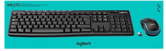 Logitech MK270 - Draadloos Toetsenbord en Muis - Qwerty