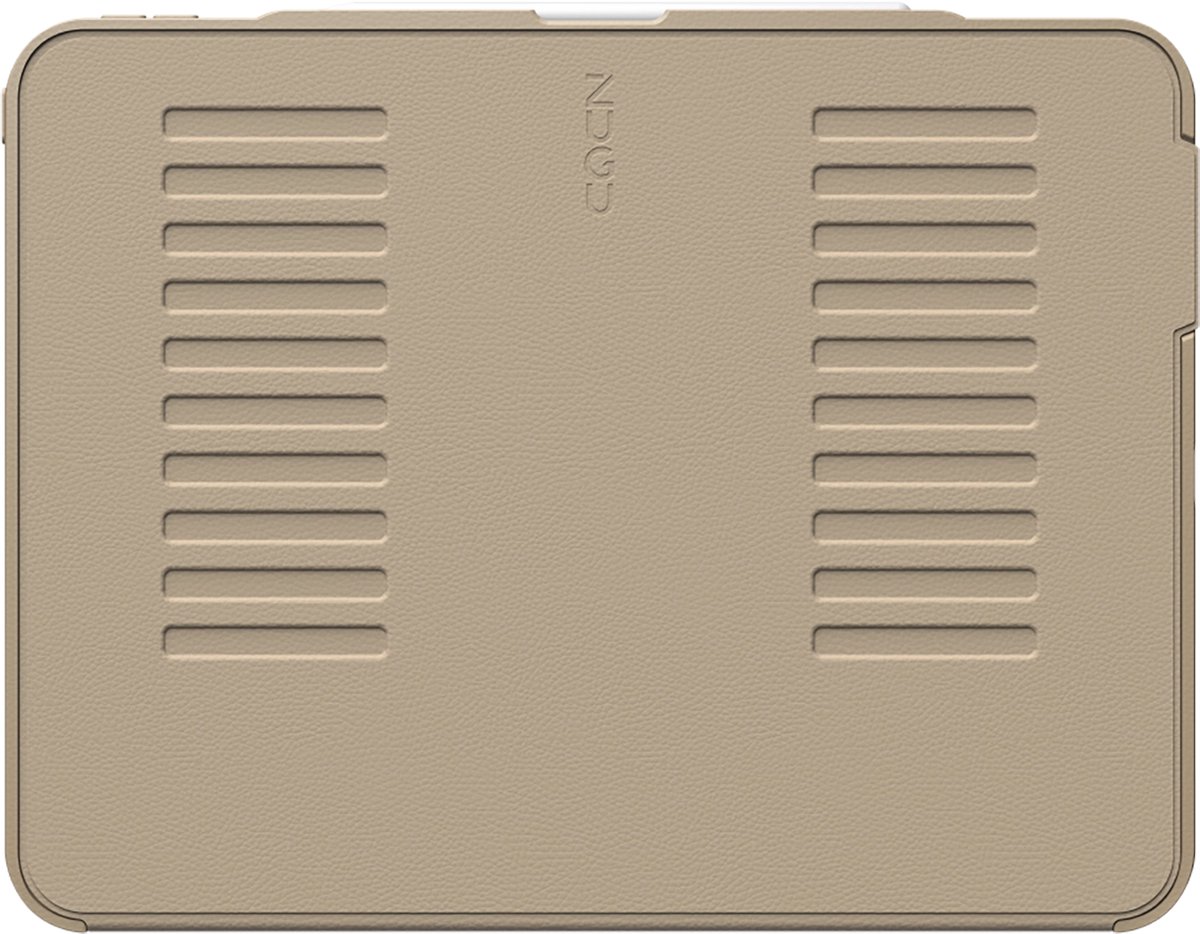 Zugu case Hoesje iPad Pro 13 (M4-M5) – Verstelbare Magnetische Standaard – Veilige Magnetische Houder – Robuuste Bumper en Stevige TPU + PC Behuizing - Beige