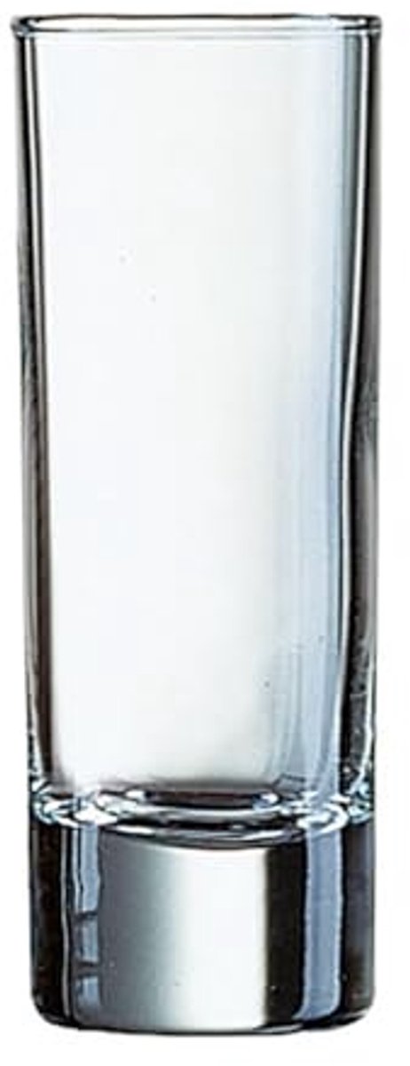 Set van 12 transparante borrelglazen 65 ml met stamper