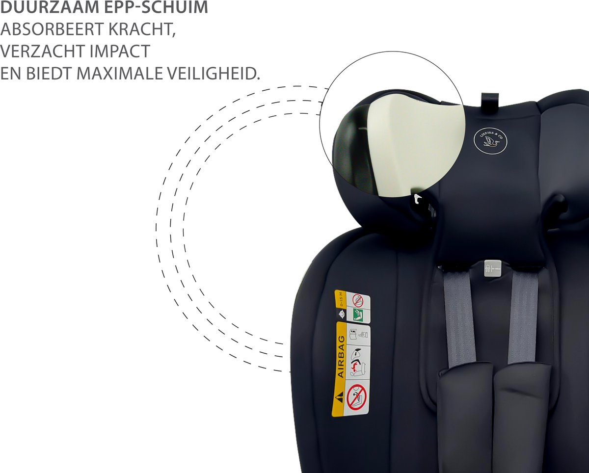 Liefjes & Co Growsafe Autostoel – i-Size 4-in-1 – 360° Draaibaar – ISOFIX & Top Tether – Groep 0/1/2/3 (40–150 cm) thumbnail 3