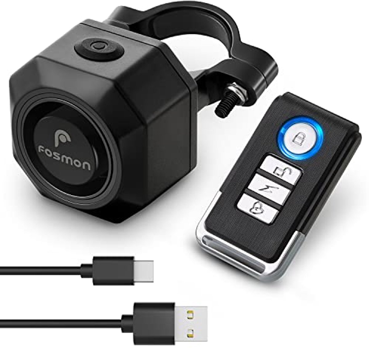 Fietsalarminstallatie met afstandsbediening - Draadloos en USB-C - Anti-diefstal en vibratiebeveiliging voor Scooter en Fiets
