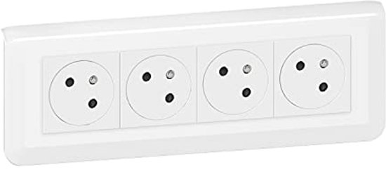 Legrand - Mozaïekplaat met houder voor 2 x 2 modules horizontale