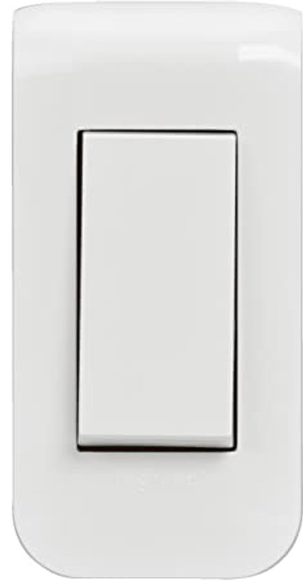 Legrand - Schakelaar of wisselschakelaar, smalle uitvoering, opbouw, wit