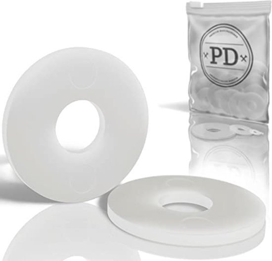 Mbsomnus 100 stuks kunststof sluitringen, M6-18 mm, nylon sluitringen, carrosserieringen, kunststof ringen, bijsluitringen voor machines, elektrische apparaten, loodgieter M3, M4, M6, M8, M10, M20