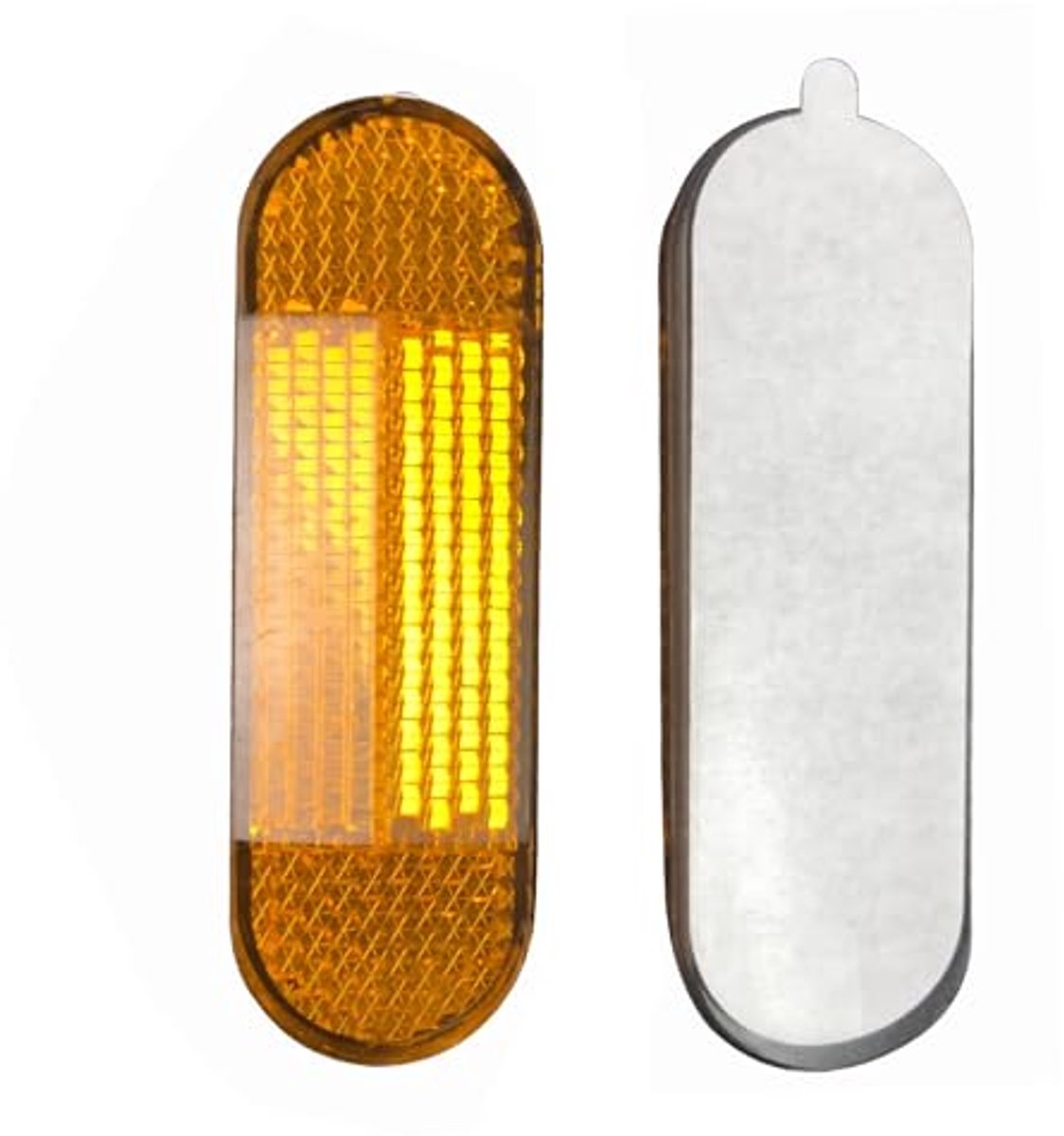Tweedehands Vork-Reflectoren 96 x 24 mm - Gele Achterreflectoren voor Motorfietsen, Fietsen en Scooters - Zelfklevend en Weerbestendig
