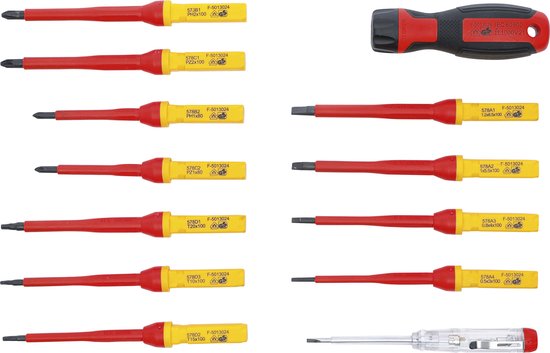 13-delige Hoogwaardige Geïsoleerde VDE Schroevendraaierset Voor Elektriciens Magnetisch Duurzaam Veilig