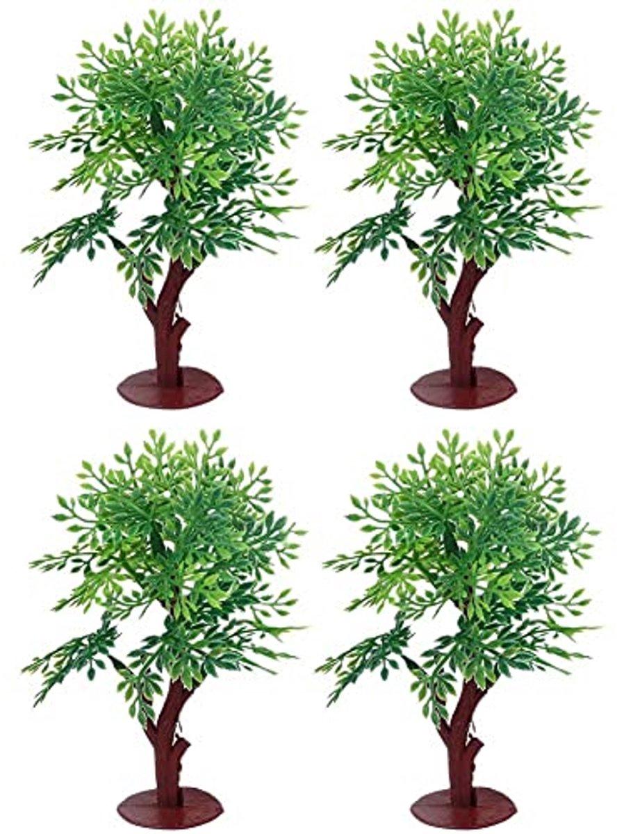 Model Bomen Set - Miniatuur Bomen - Landschap Decoratie - Levensechte Simulatie - 9 cm Hoog - Groen