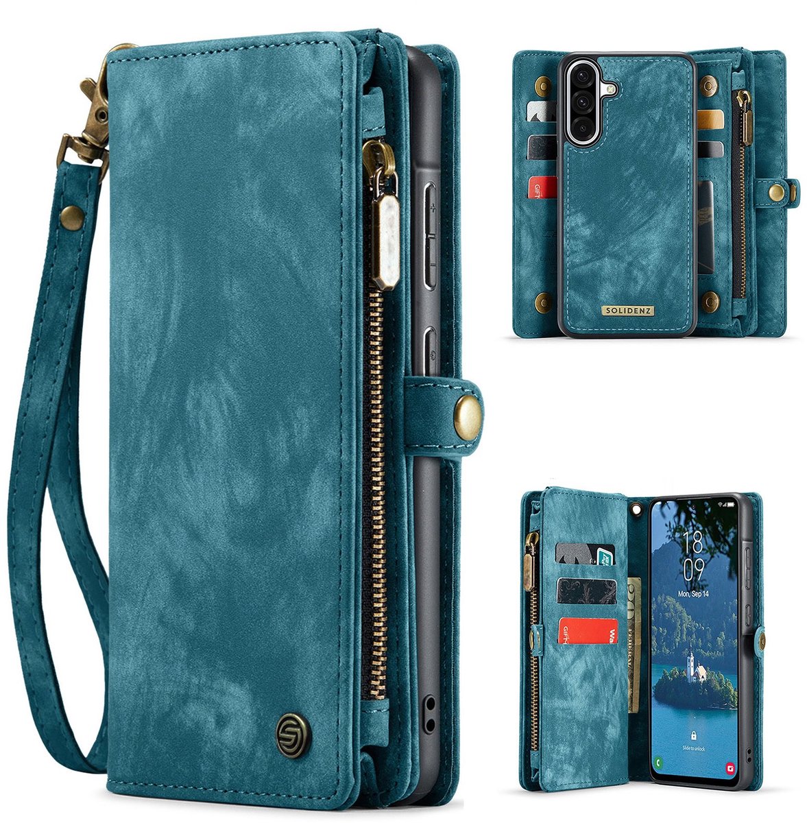 Solidenz Hoesje - Geschikt voor Samsung Galaxy A26 - Urban Wallet - Blauw