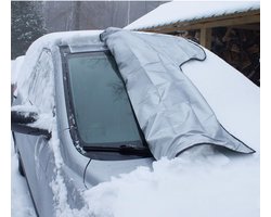 Sneeuwscherm - Sneeuw- en ijsscherm voor voorruit - Aangepaste hoogwaardige auto-raamhoes - Magneetstijl - Universele winterregen- en vorstbescherming voor auto's - 210×122cm - Zilver
